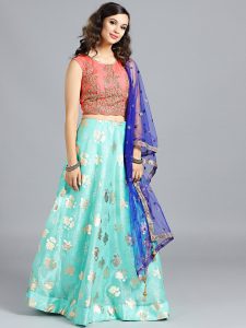 color blocked lehenga design