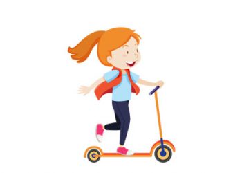 girl on scooter