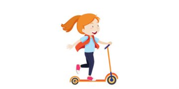 girl on scooter