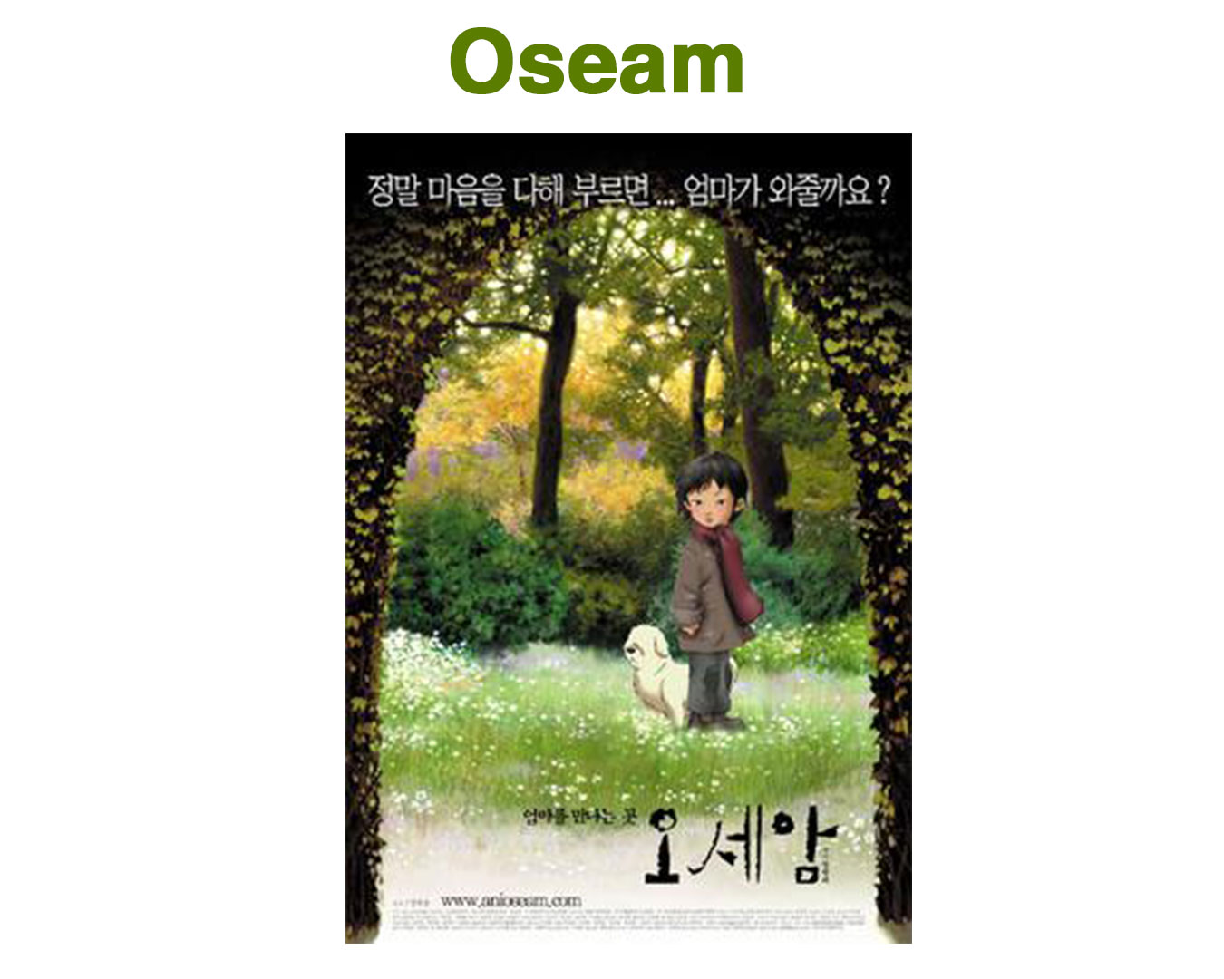 Korean anime series - Oseam