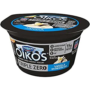 sugar free yogurt - Oikos Triple Zero Vanilla Greek Yoghurt