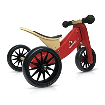 Kinderfeets Tiny Tot Wooden Balance Bike and Tricycle
