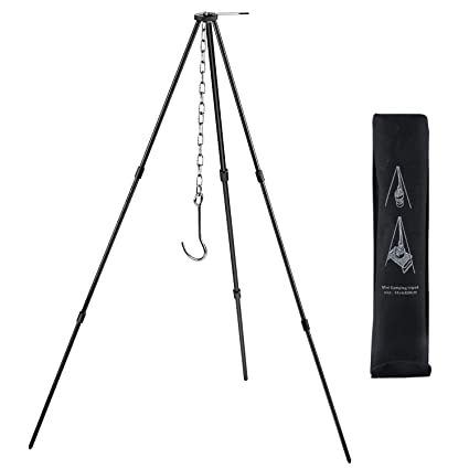 Tripod cooking stands for camping