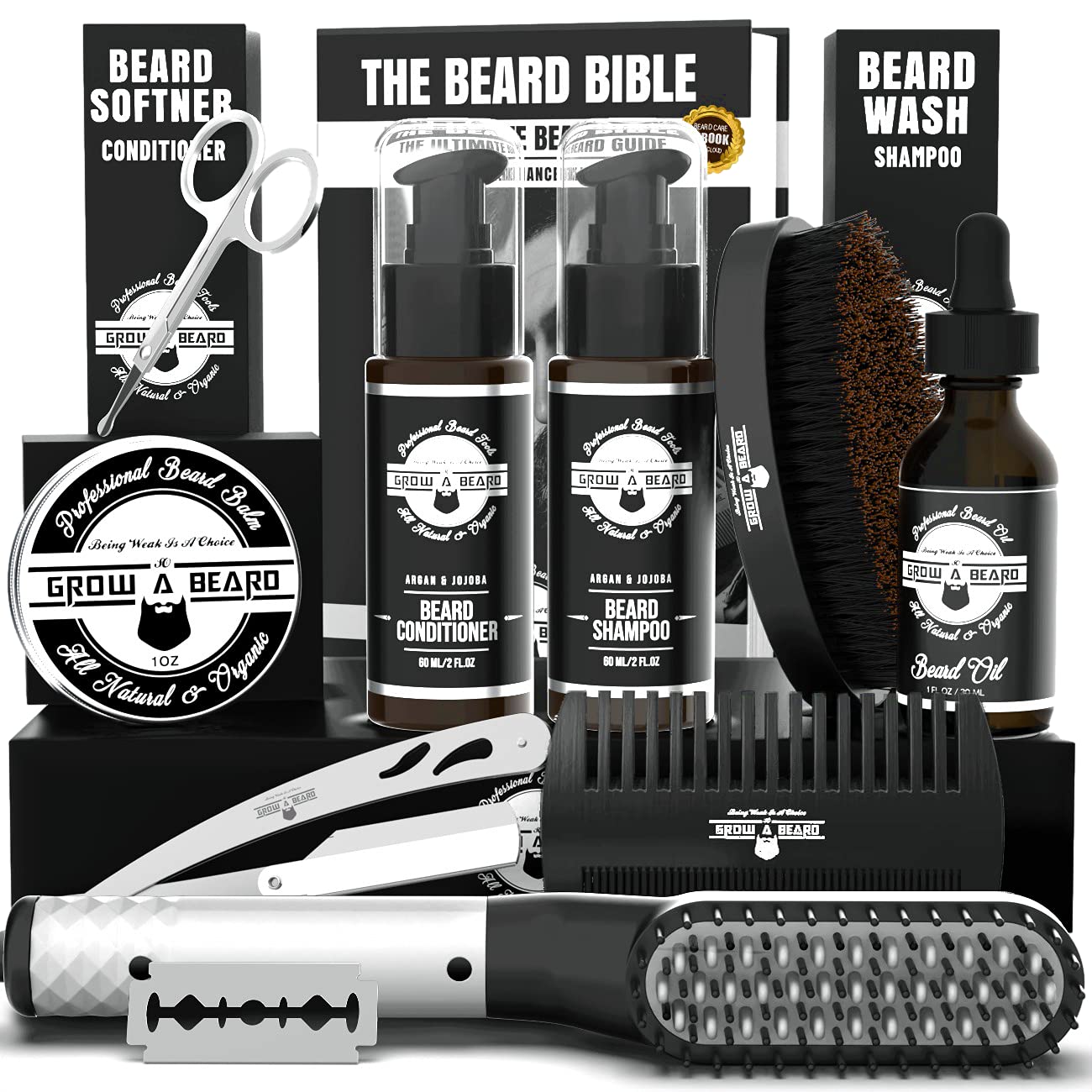 Grow Alpha - Beard Straightener Grooming Kit for Men 