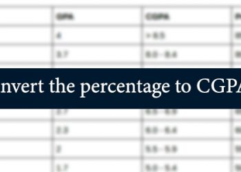 How to Convert CGPA to Percentage