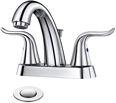 WOWOW 2 Handle 4 Inch Centerset Bathroom Faucet