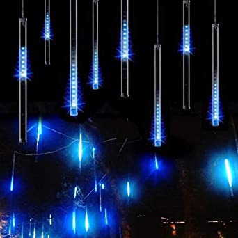 Blue Icicles Meteor shower solar lights