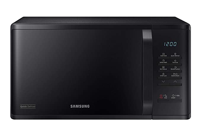 Samsung 23 litres Solo Microwave Oven with Big Turn Table Size and Ceramic Enamel Cavity, MS23K3513AK/TL