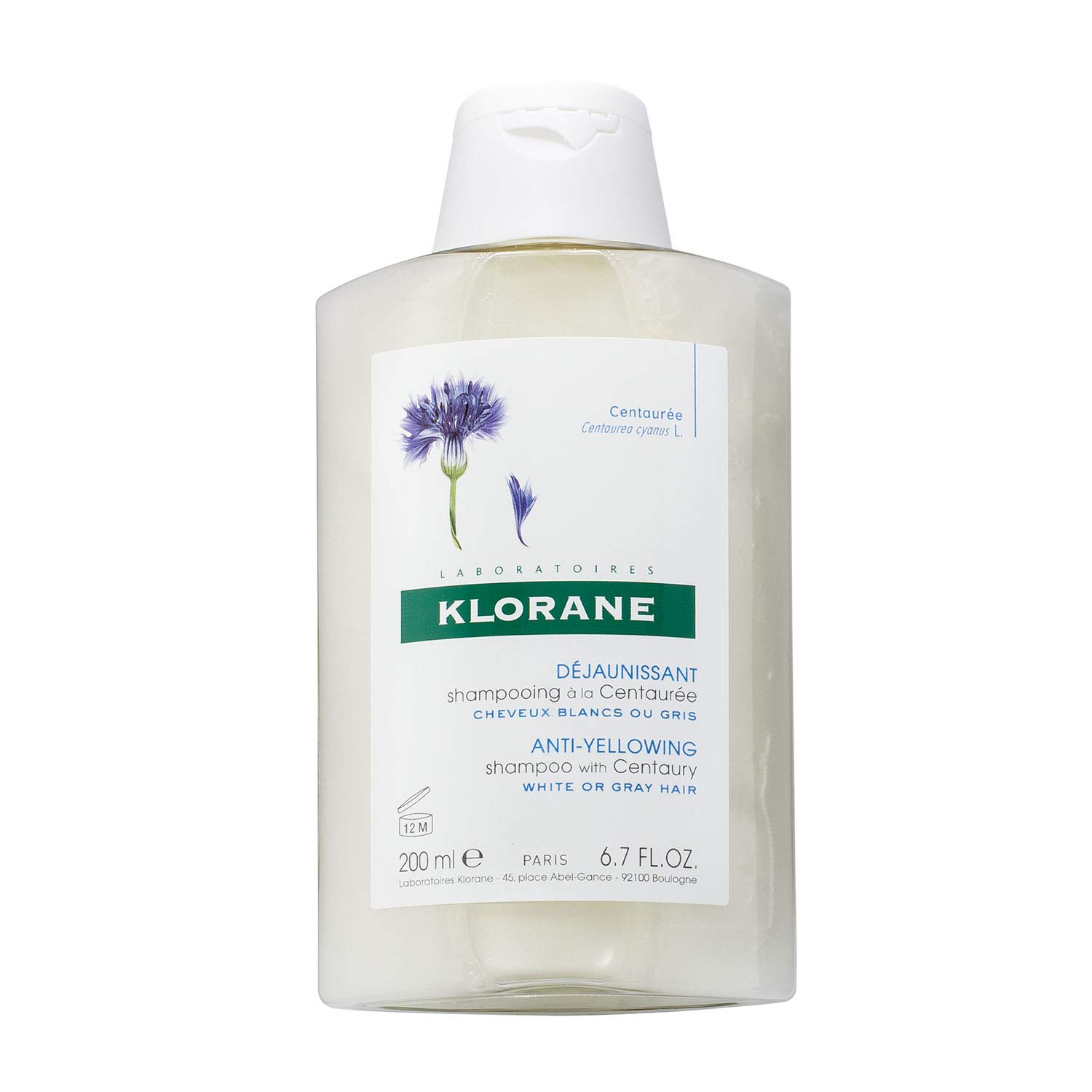 colour depositing shampoo for grey hair - Klorane Anti-Yellowing Shampoo With Centaury