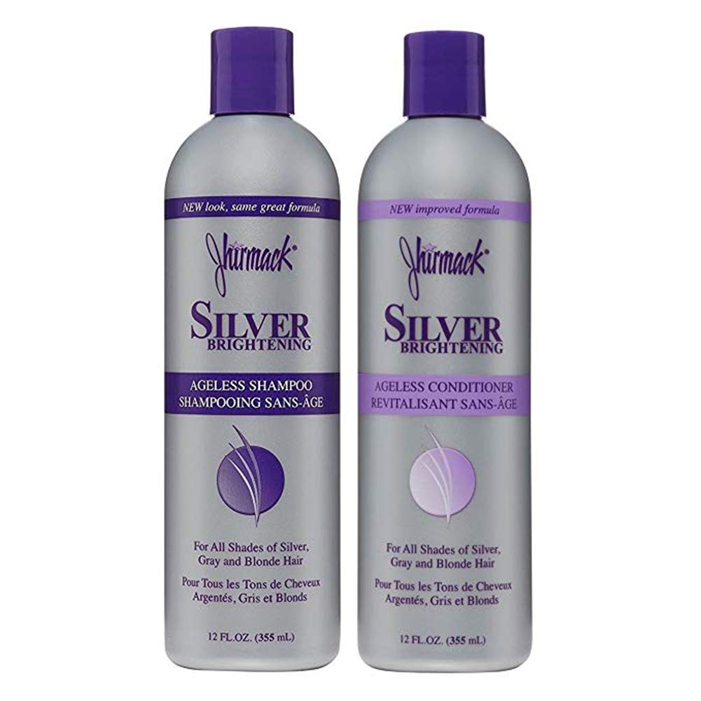 Silver Brightening Purple Shampoo and Conditioner Set