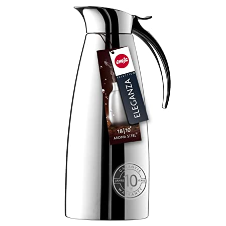 coffee carafes - The Emsa Eleganza stainless steel insulated carafe