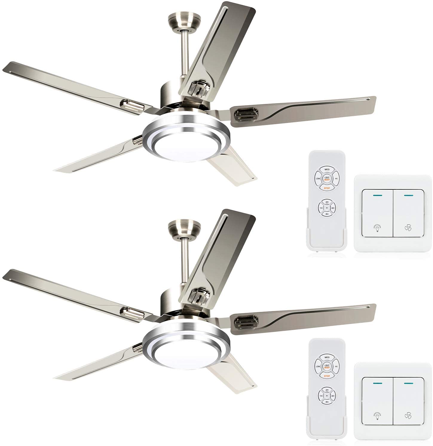 girl ceiling fans - LEDMO Stainless Steel Ceiling Fan 