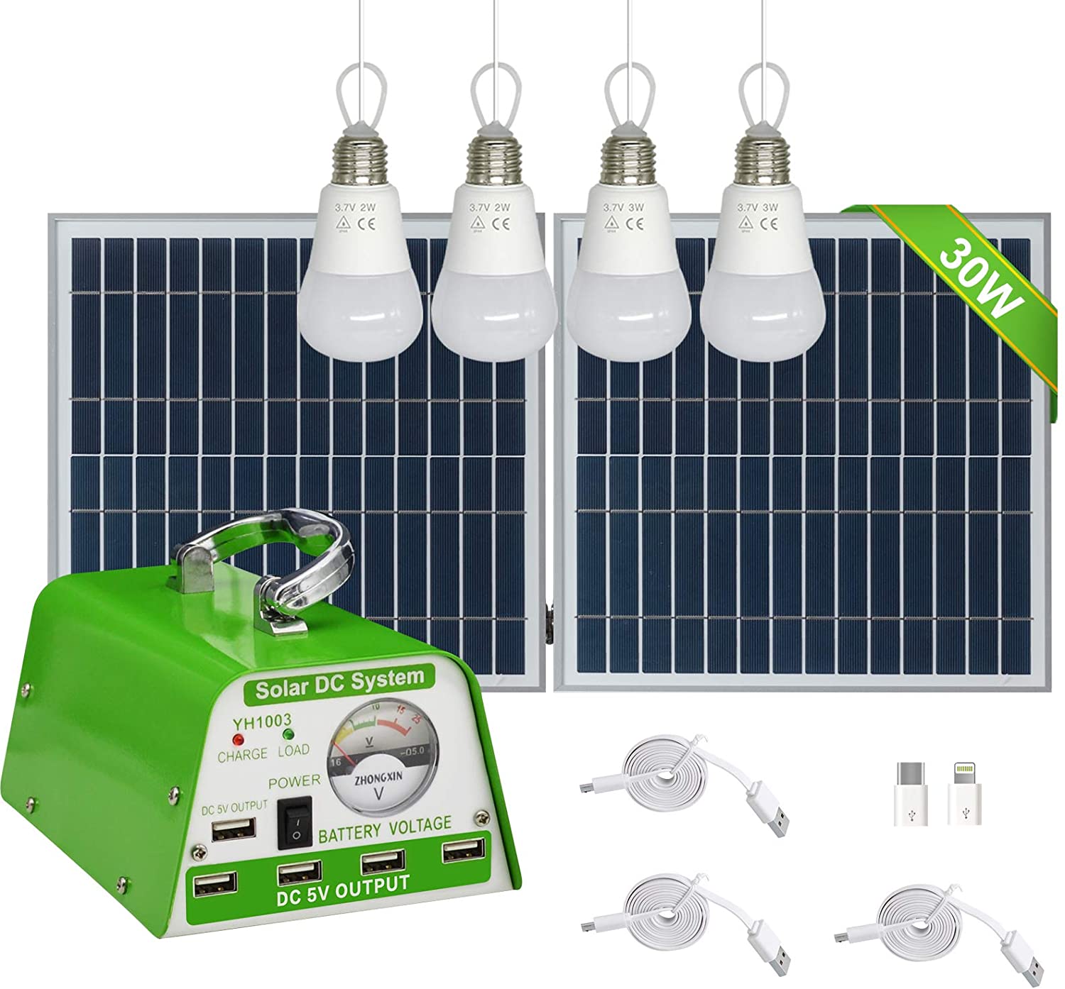 indoor solar lights - GVSHINE Solar Panel Lighting Kit