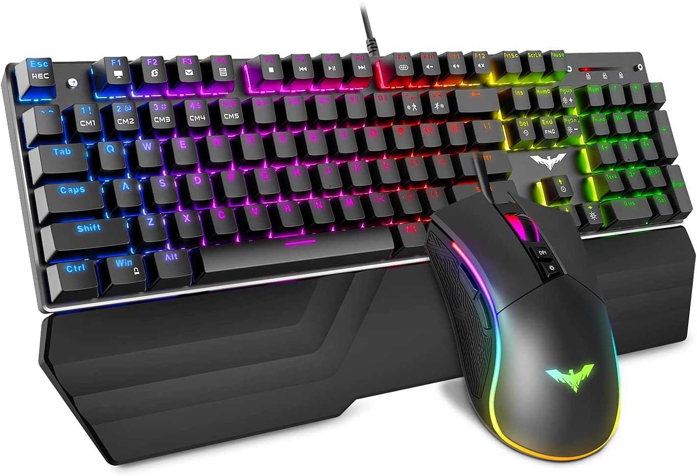 gaming keyboard and mouse combo - Havit Mechanical Keyboard and Mouse Combo 