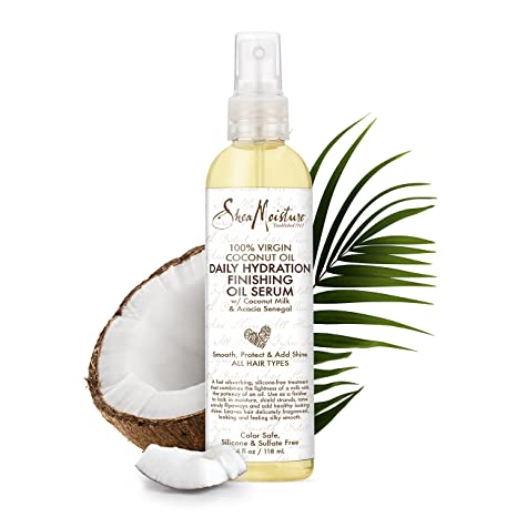 hair straightening products - 100% Virgin Oil Daily Hydration Hydration Serum Oil Finishing SheaMoisture
