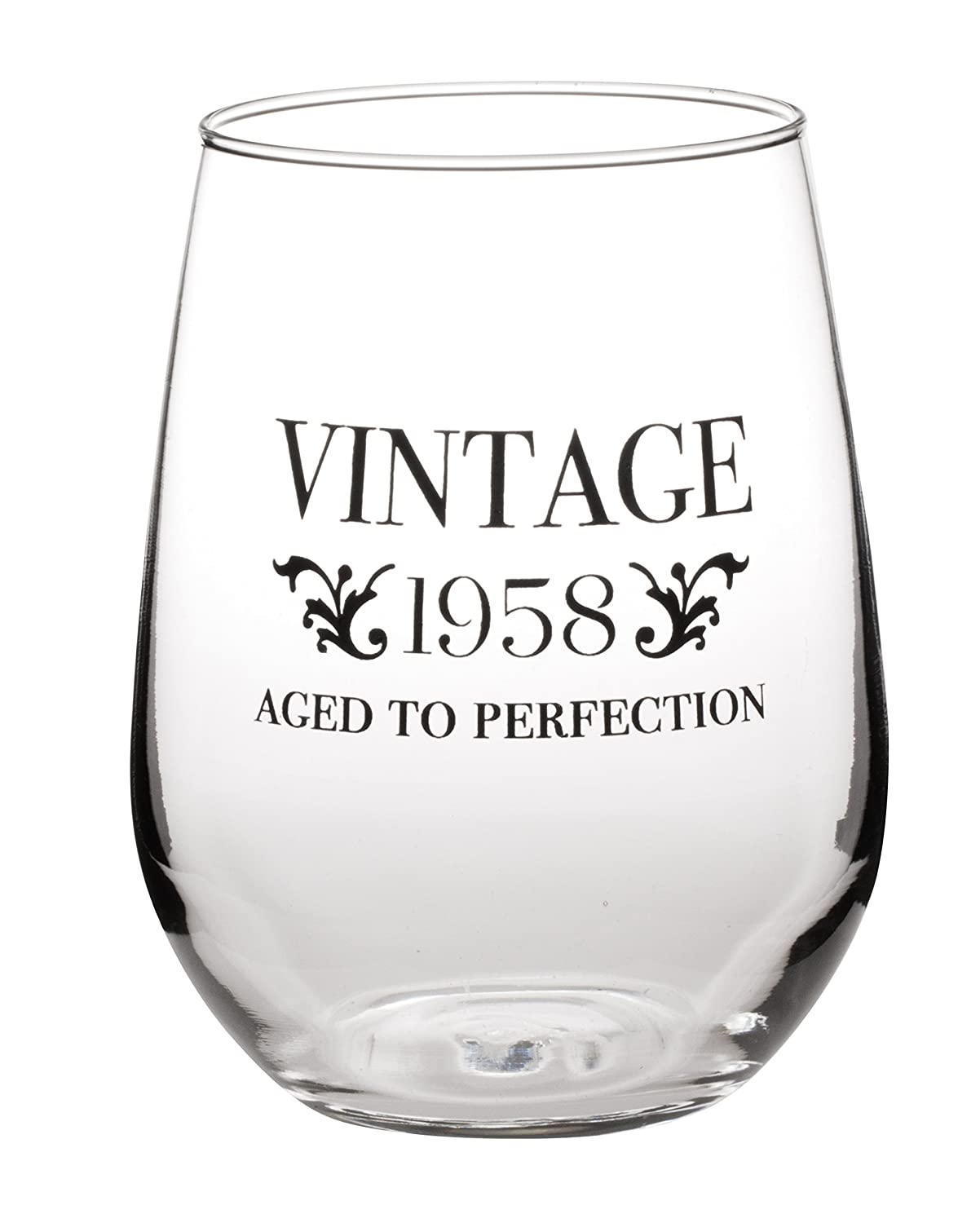 A Vintage Aged to perfection Wine Glass