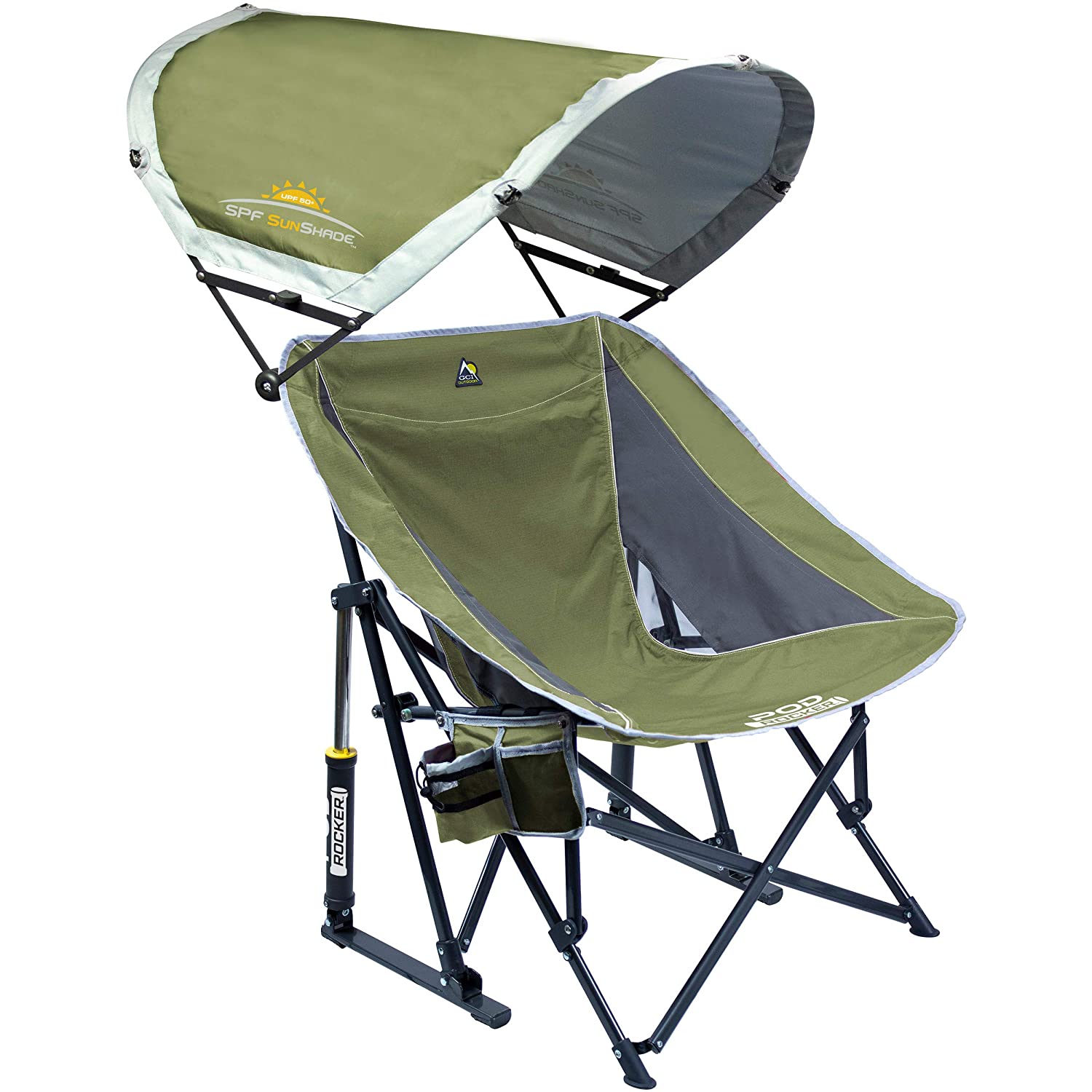 canopy chair - GCI Outdoor Pod Rocker Collapsible Rocking Chair with SunShade