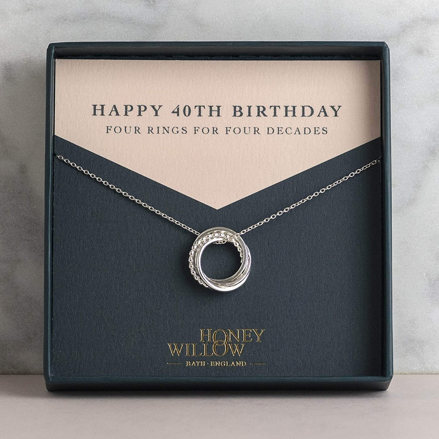Sterling Silver 40th Birthday Necklace