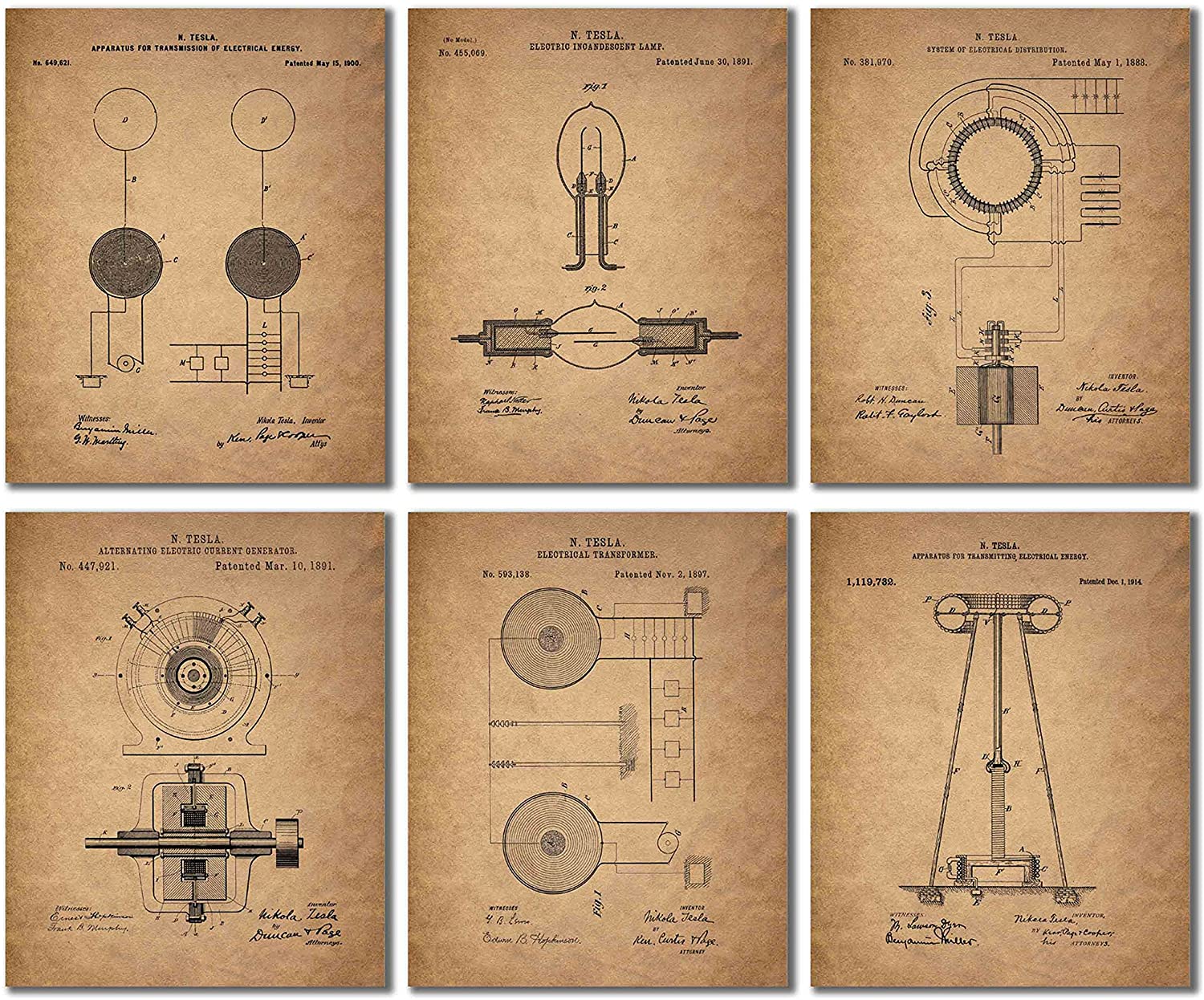 Tesla Patent Prints