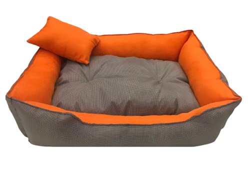 extra large dog beds - Gorgeous Quilted Reversible Ultra Soft Dual Sofa-Style Dog Bed with 2 Extra Pillow