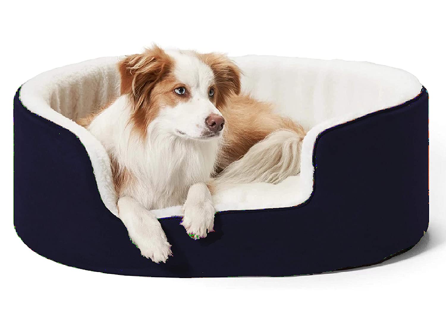 extra large dog beds - Petslover Warm Fleece Winter Beds Round Shape Reversible Ultra Soft Ethnic Designer (Export Quality) Bed