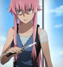anime girls with pink hair - Honorary Mentions: Yuno Gasai (Future Diary)