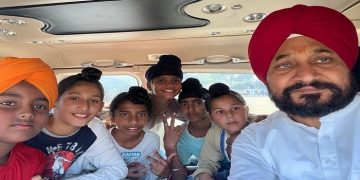 Punjab Chief Minister Takes Children On Chopper Ride