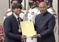 Neeraj Chopra honoured with Major Dhyan Chand Khel Ratna Award by President
