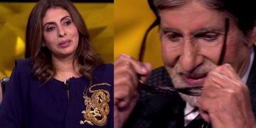 Amitabh Bachchan Wipes Away Tears on KBC 1000th Episode With Daughter Shweta, Navya Naveli Nanda