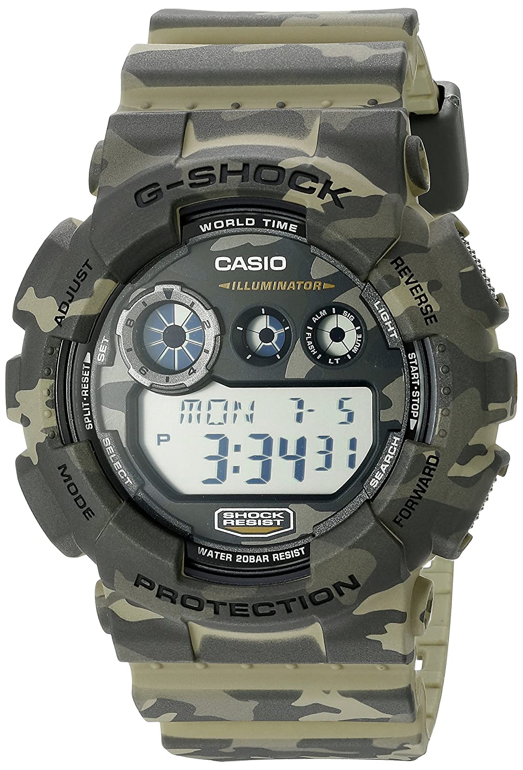 Casio G-Shock Camo Sport Watch- 140 USD