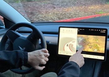 Tesla disables gaming while driving feature