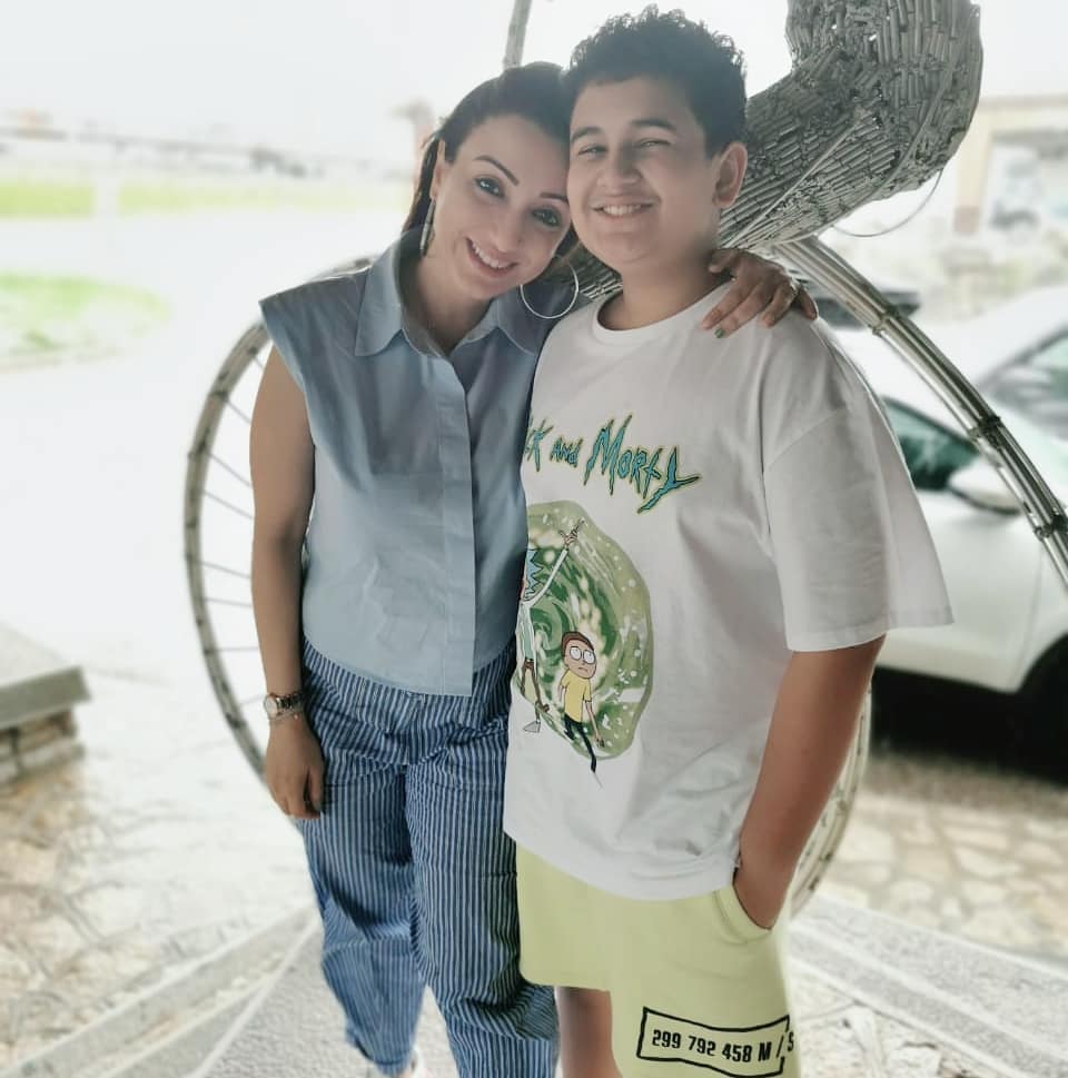 Madhurima Nigam with her son