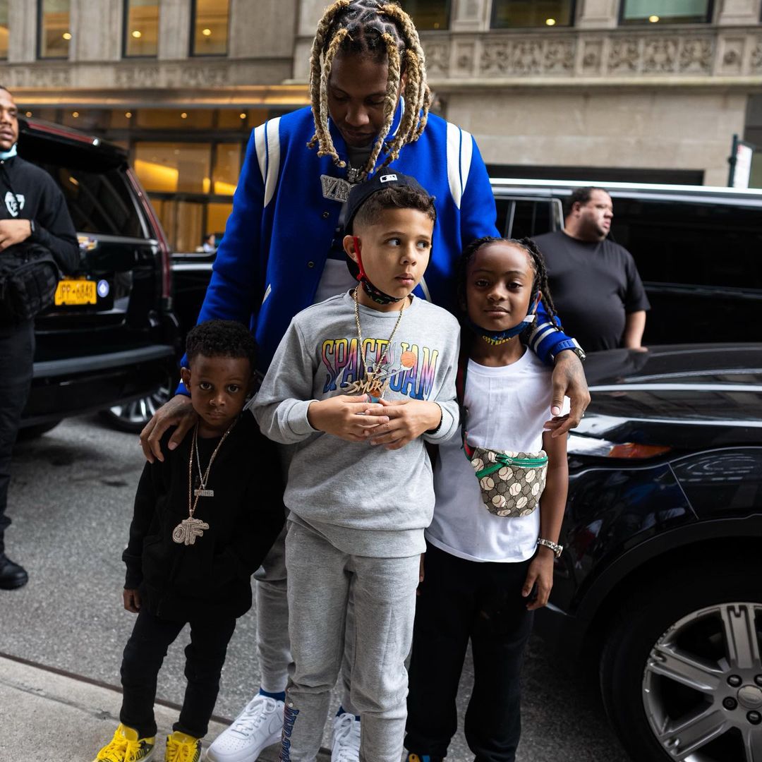Lil Durk with his kids