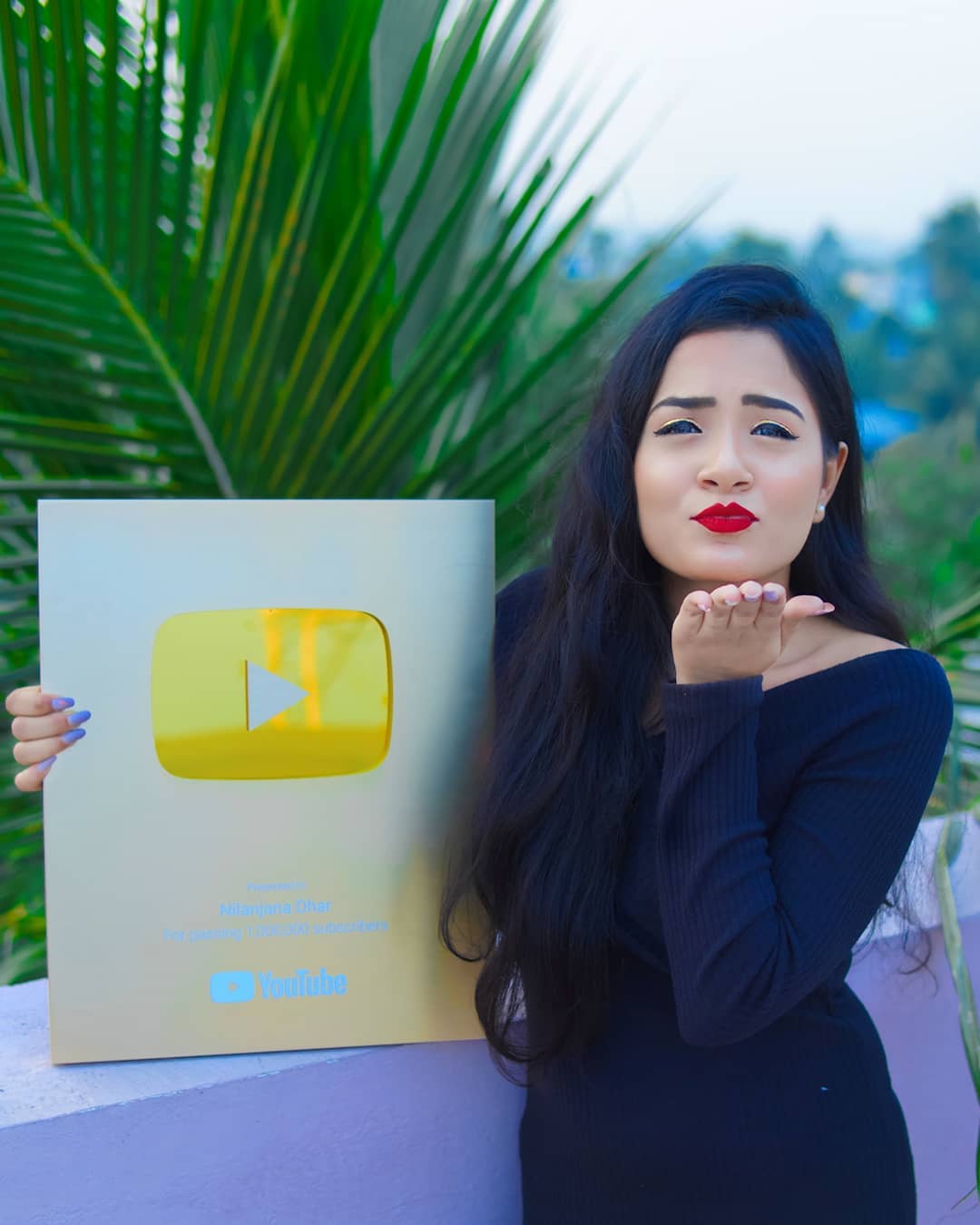 nilanja dhar youtube golden button