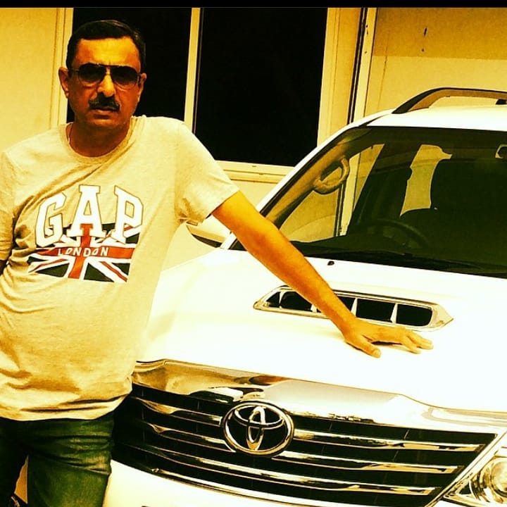 Gautam Bali with car