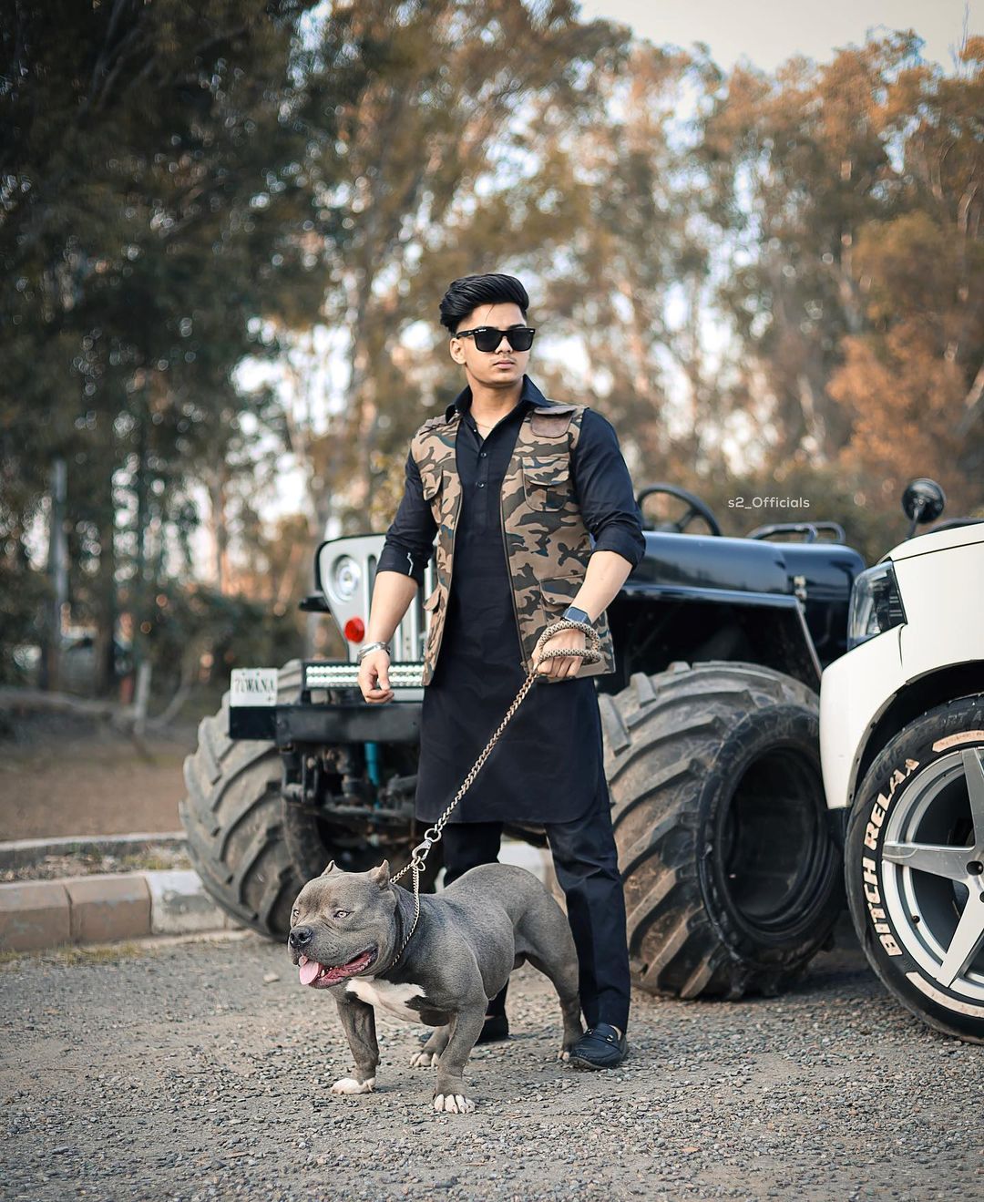 Sehaj Zaildar with dog