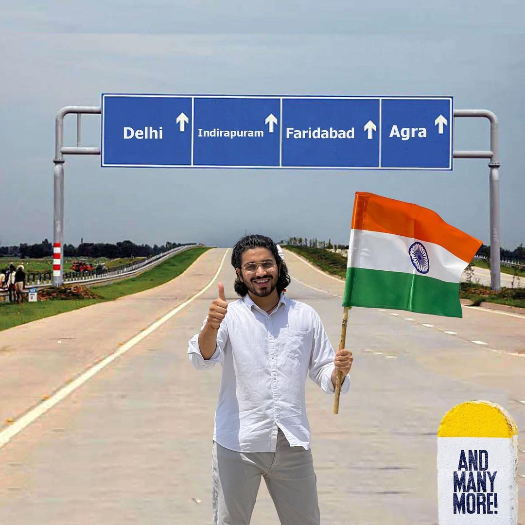 Aman Dhattarwal with Indian flag
