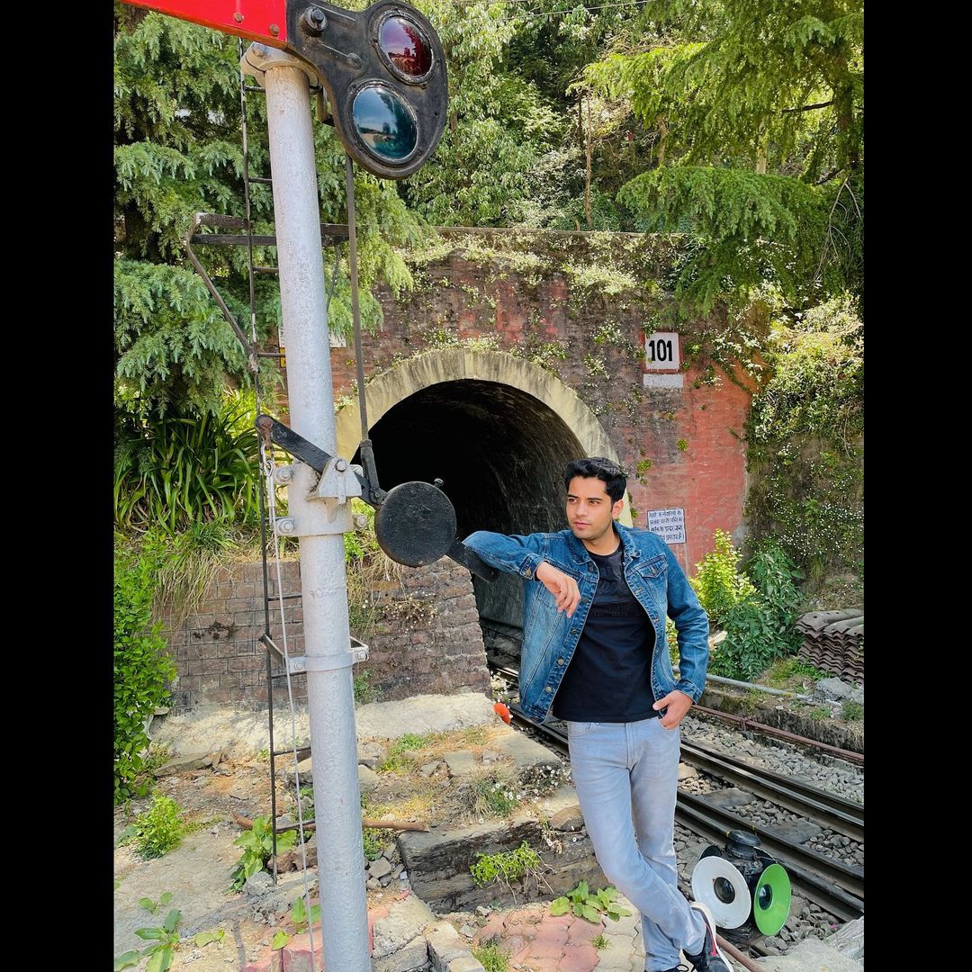 Shivam Malik near a railway track