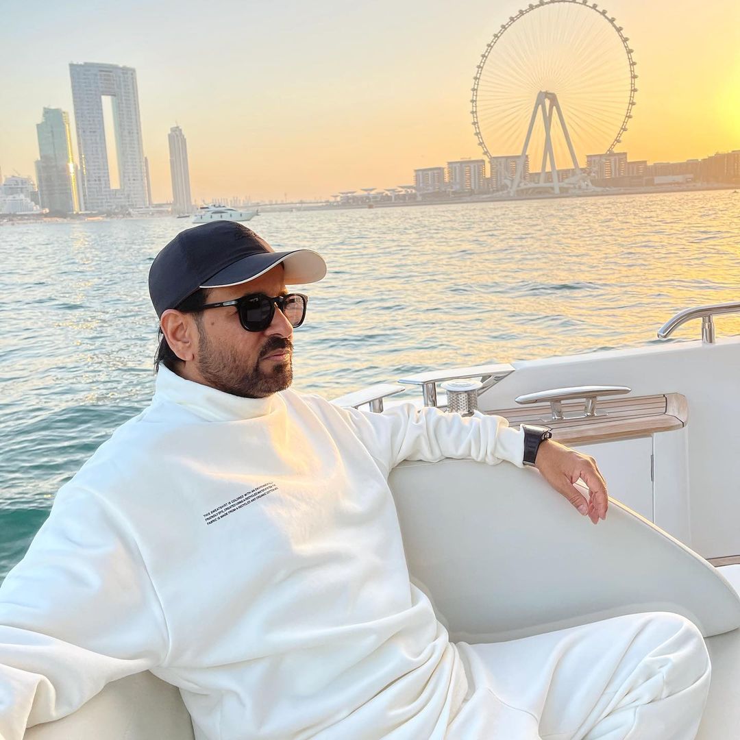 saif Ahmed Belhasa on a boat